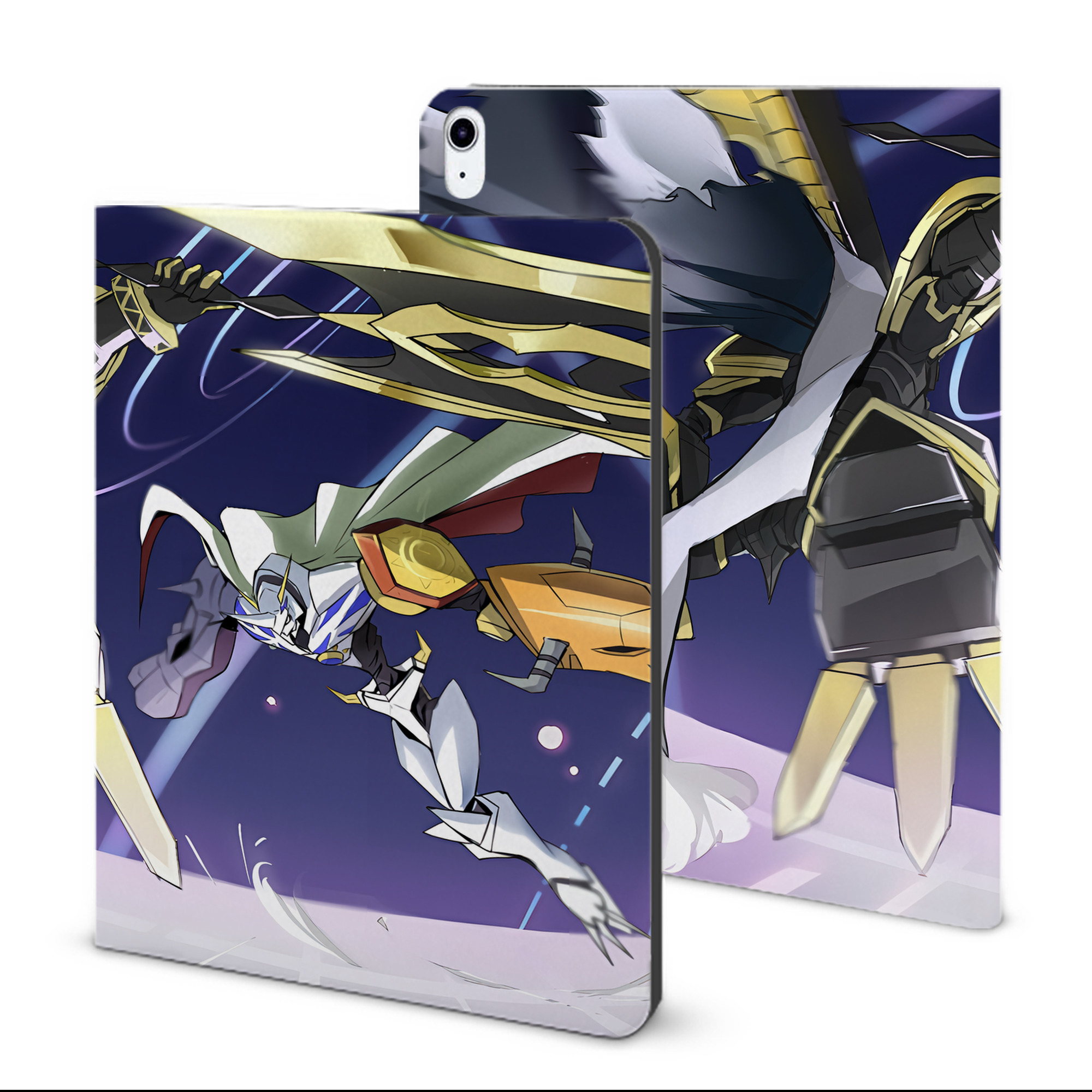 （画像用） Digimon デジタルモンスター/デジモン IPad ケース ブック型 PUレザー TPU 耐衝撃 軽量 薄型 ペン収納なし 全面保護 IPad 各モデル対応